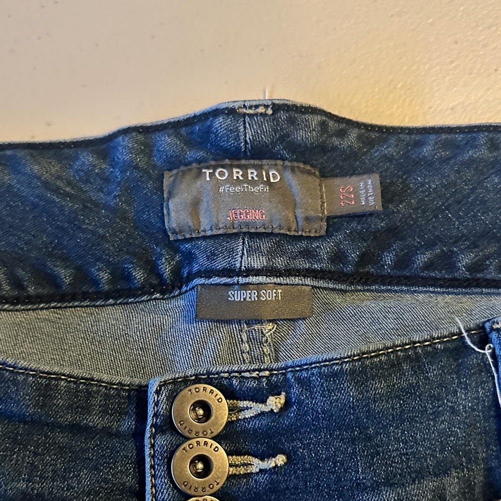 Torrid High Rise Blue Jeans - Picture 2 of 4